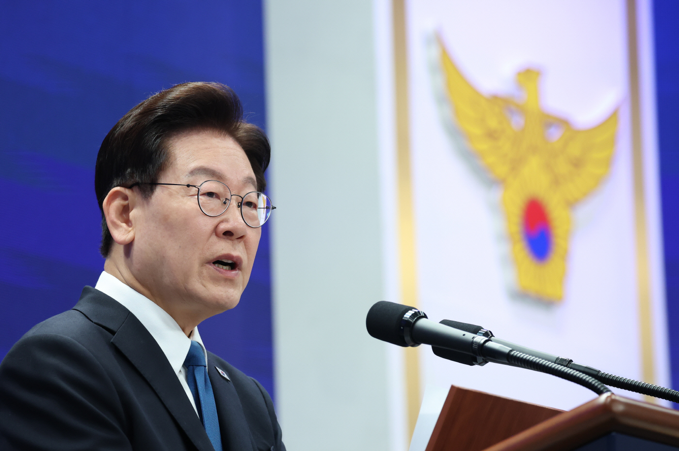 이재명 대통령, 경찰의 날 기념사<YONHAP NO-3954>