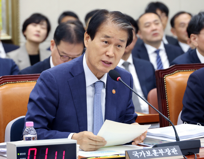 정무위 종합감사, 답변하는 권오을 국가보훈부 장관<YONHAP NO-5453>