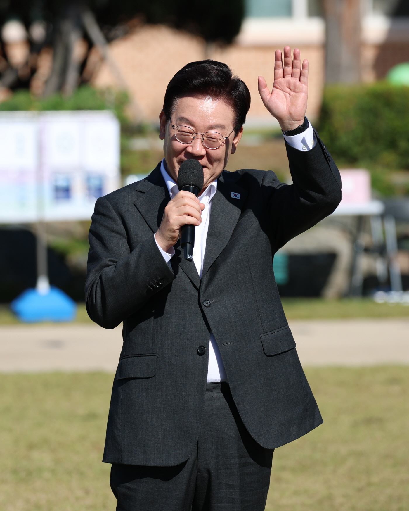 인사말 하는 이재명 대통령<YONHAP NO-6493>