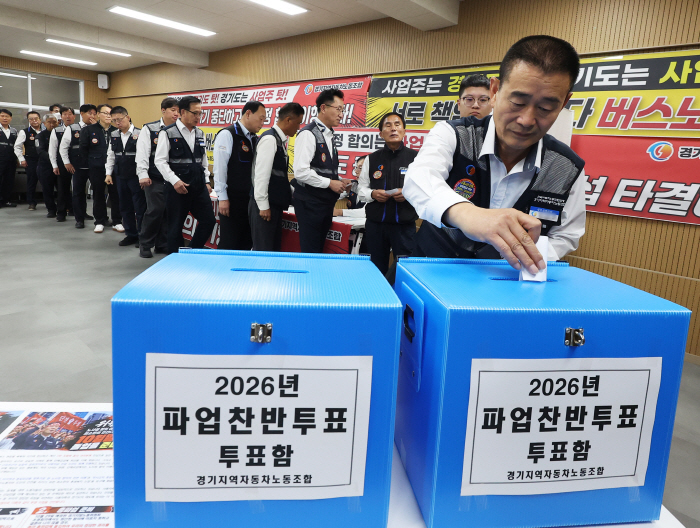 경기도 버스 노조 파업 찬반 투표