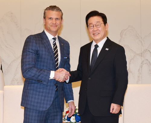 이재명 대통령과 미 국방장관