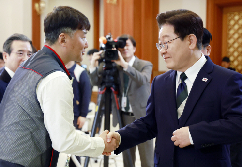 이재명 대통령과 양경수 민주노총 위원장