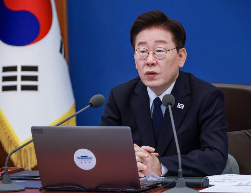 발언하는 이재명 대통령<YONHAP NO-5232>